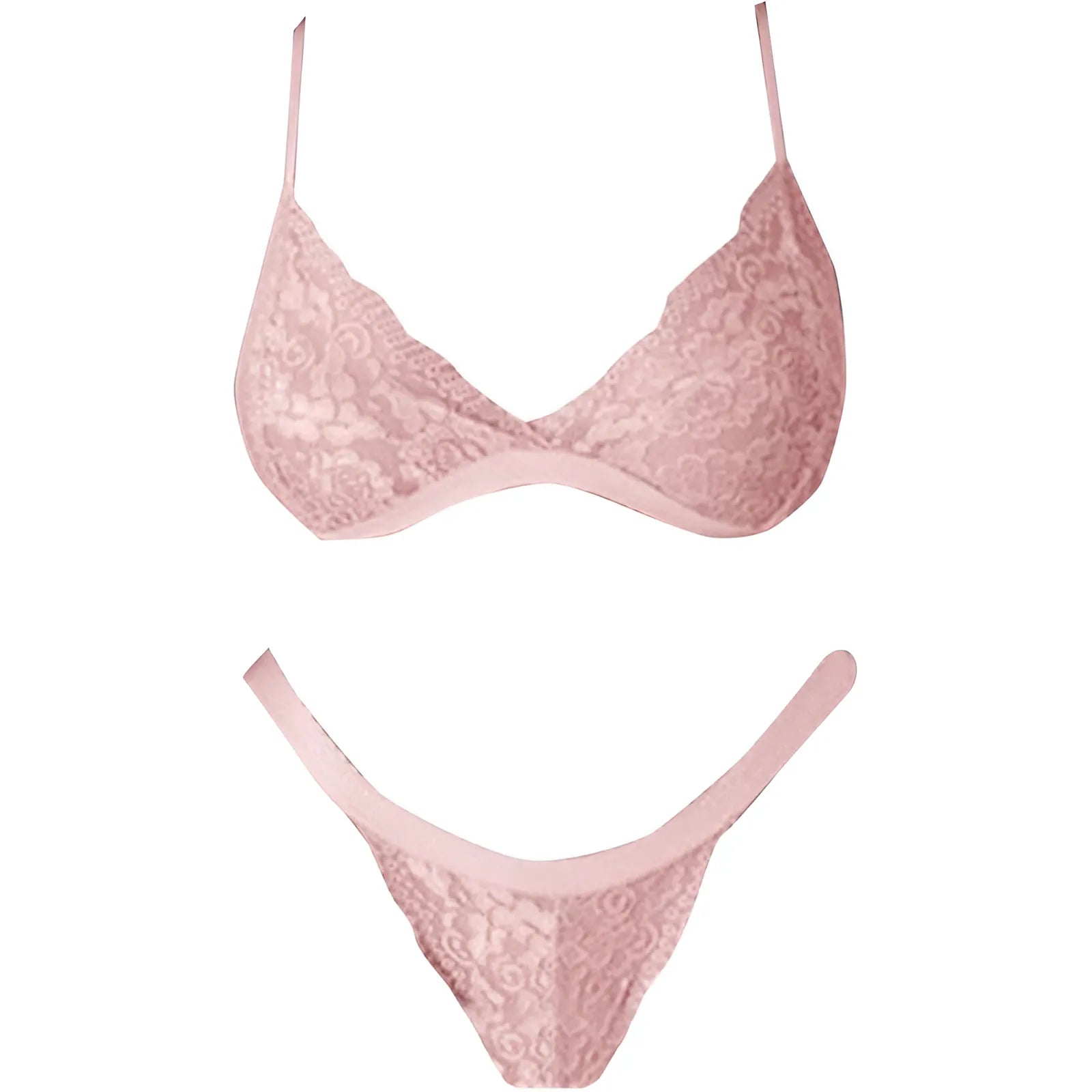 Rose Ensemble de lingerie en dentelle classique