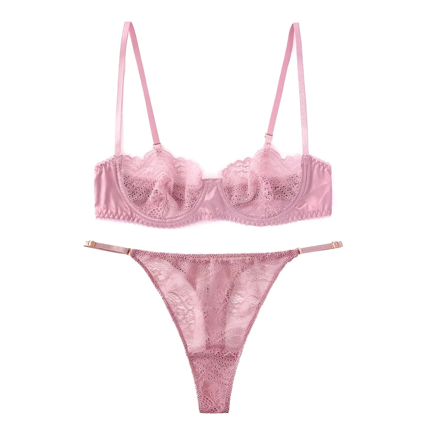 Rose Ensemble de lingerie sensuel avec de délicates dentelles