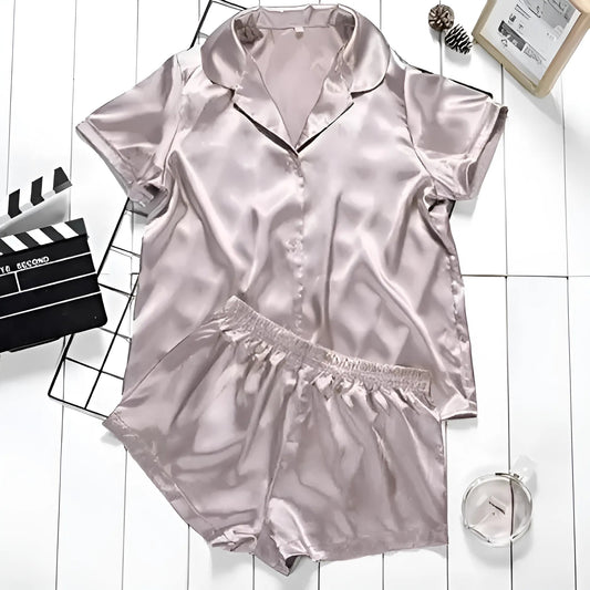 Rose Ensemble de pyjama pour femmes avec chemise