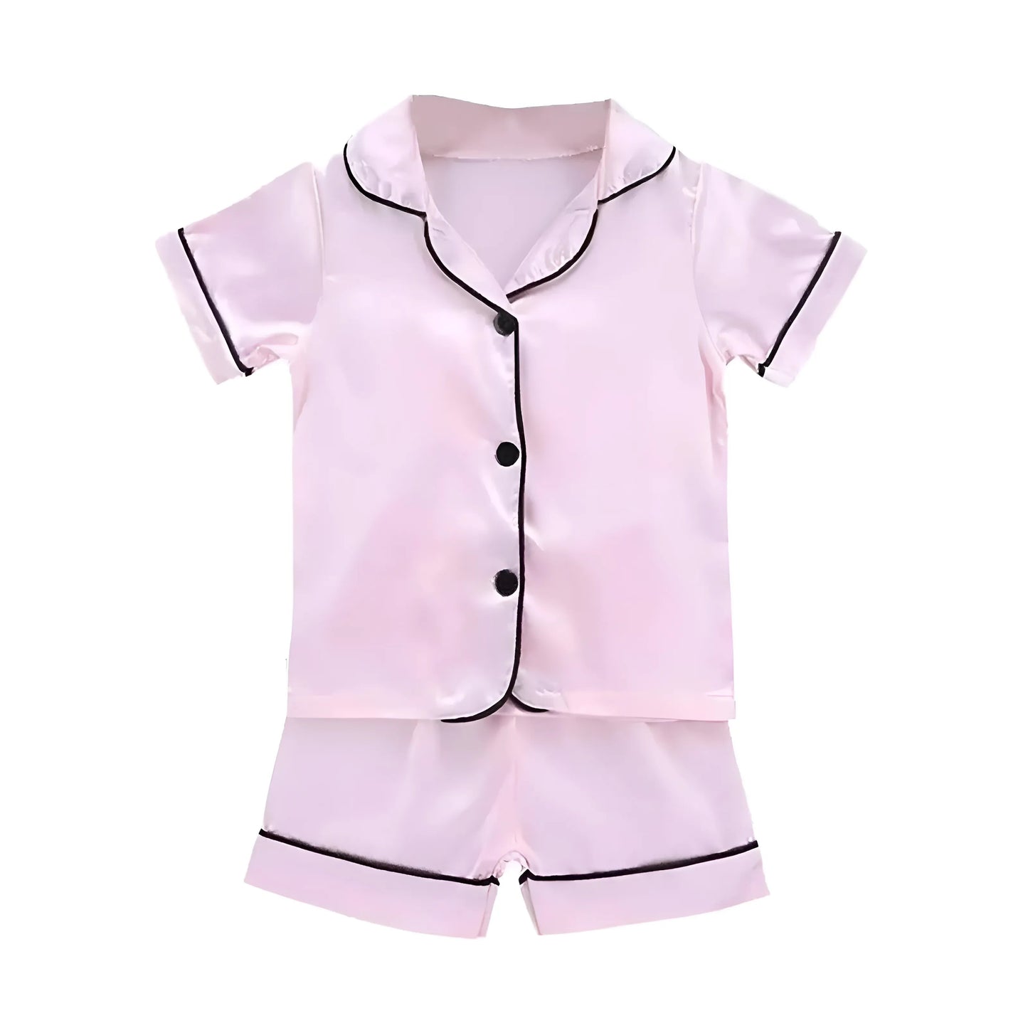 Rose Pyjamas en soie pour enfants