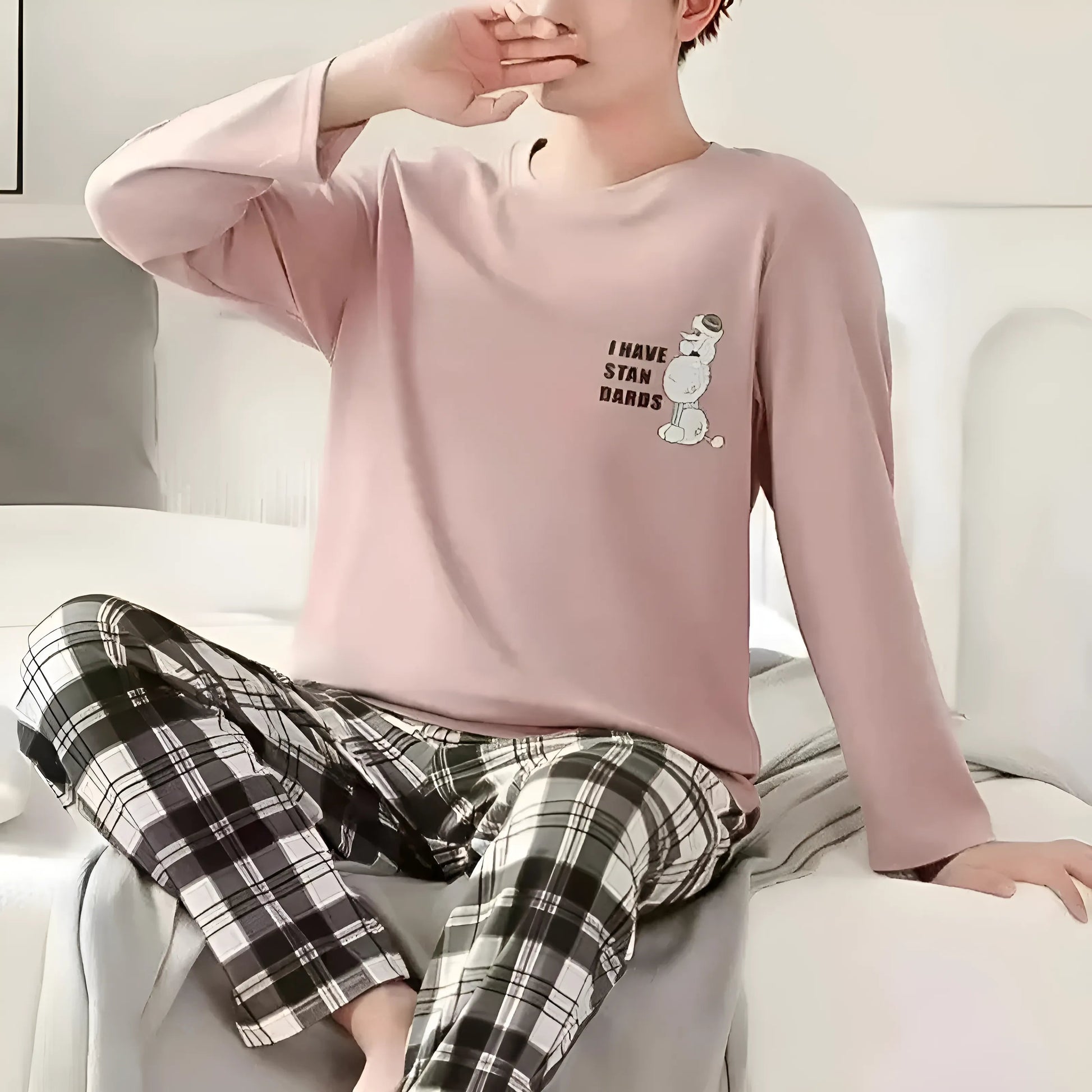 Rose Pyjamas imprimés pour hommes