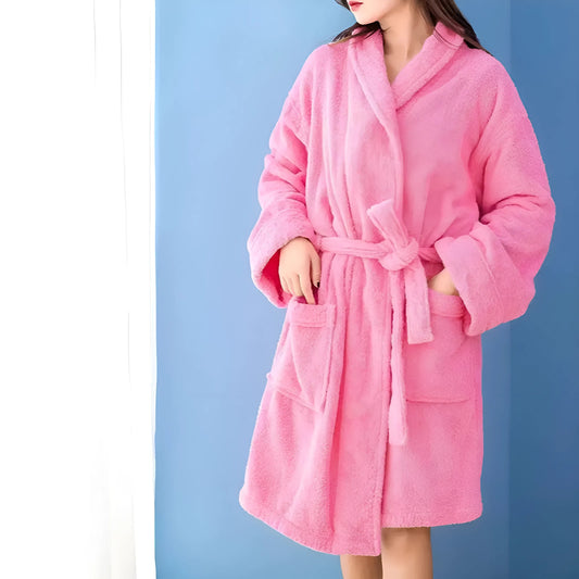 Rose Robe en coton pour femmes