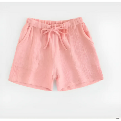 Rose Shorts de sommeil noués