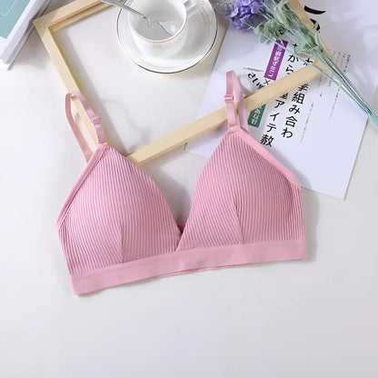 Rose Soutien-gorge bralette rayé