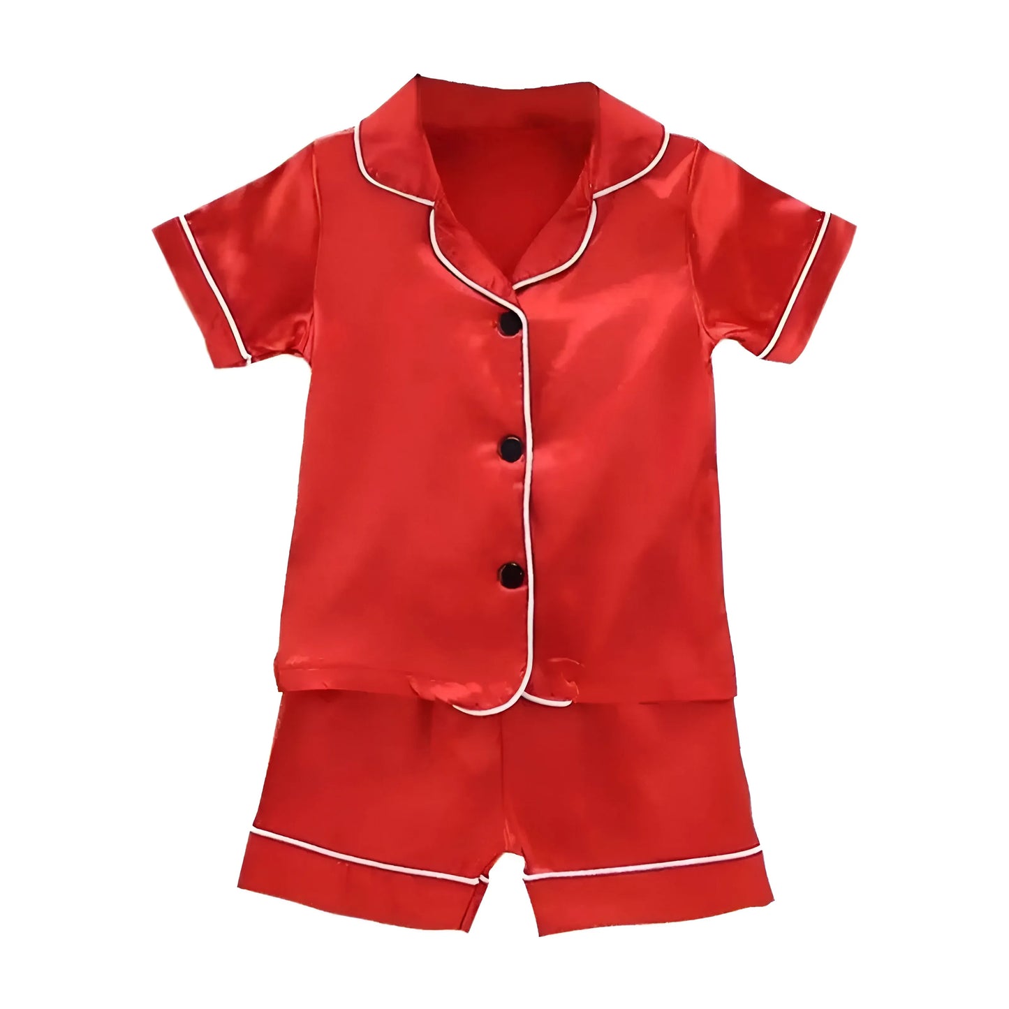 Rouge Pyjamas en soie pour enfants