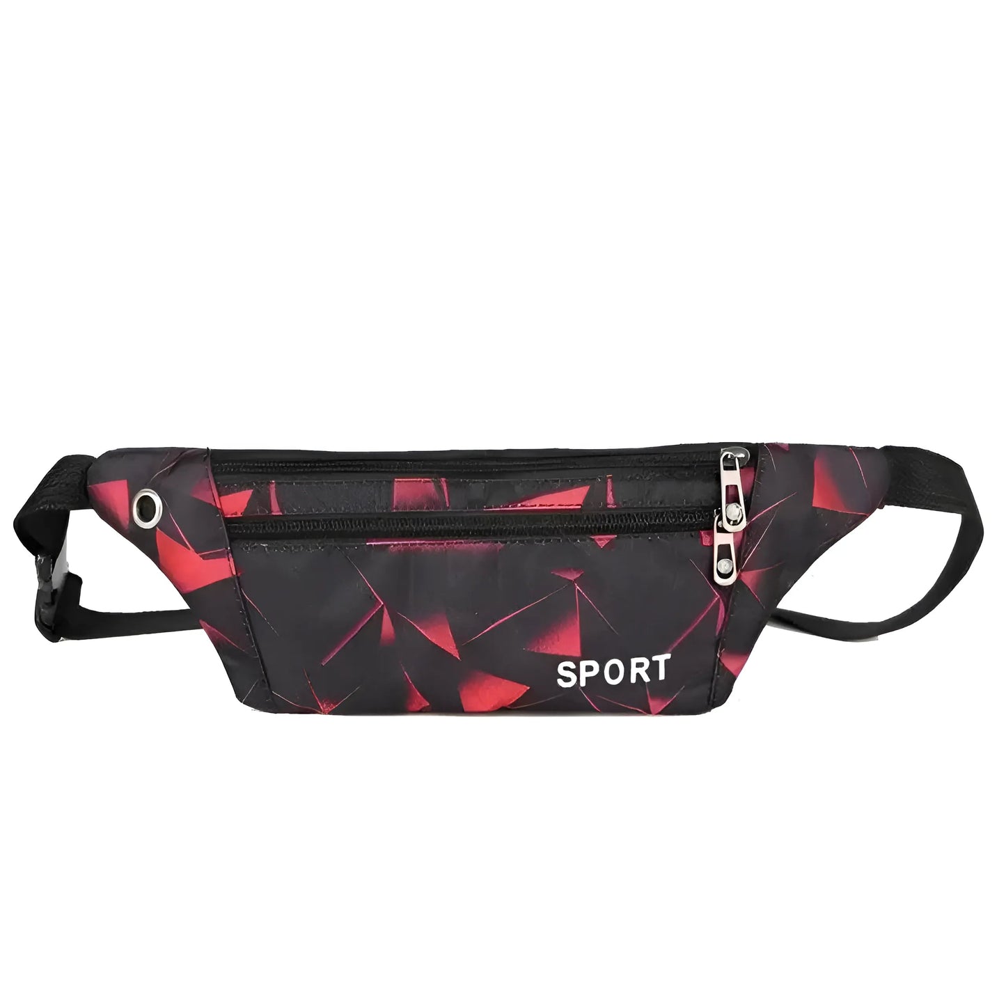 Rouge Sac de taille de course en motifs