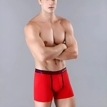 Rouge Shorts boxers longs pour hommes