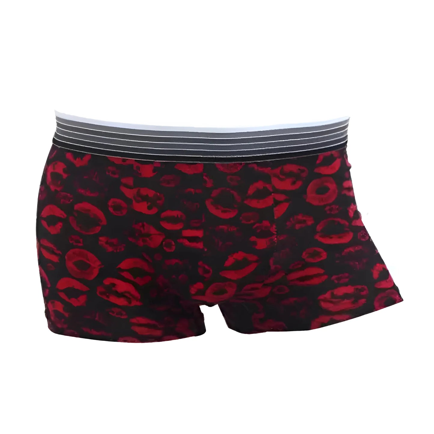 Rouge Shorts de bain pour hommes en motifs colorés
