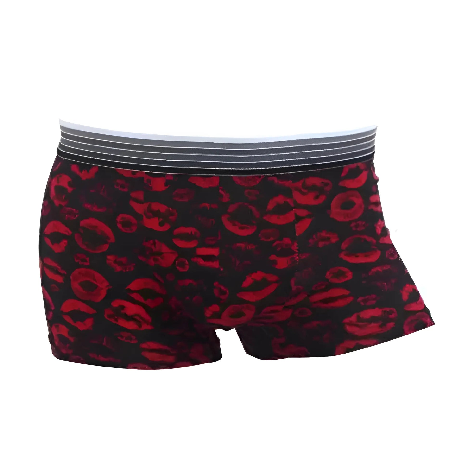 Rouge Shorts de bain pour hommes en motifs colorés