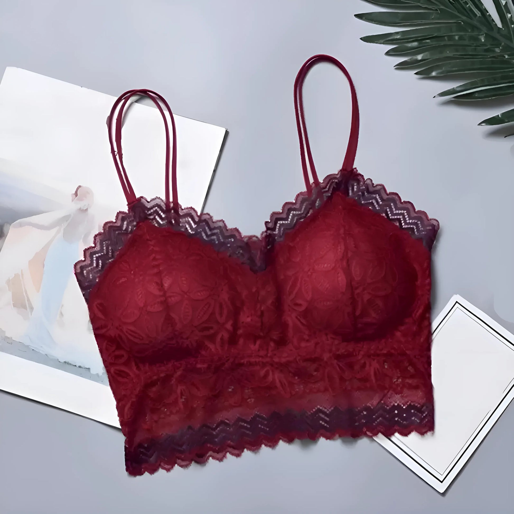 Rouge Top en dentelle bralette