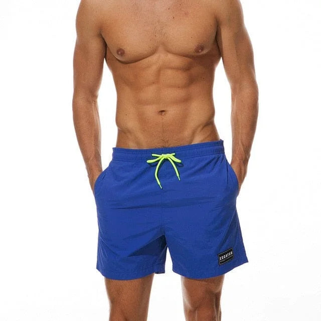 Short de bain homme long en plusieurs couleurs - bleu foncé / s