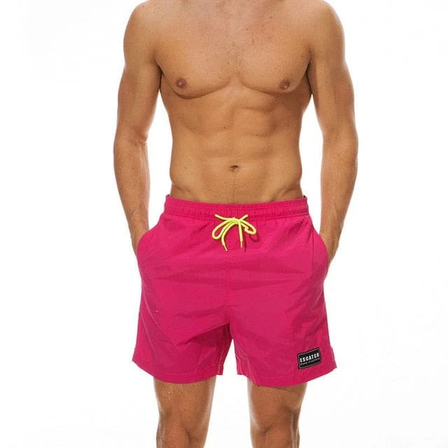 Short de bain homme long en plusieurs couleurs - rose / s