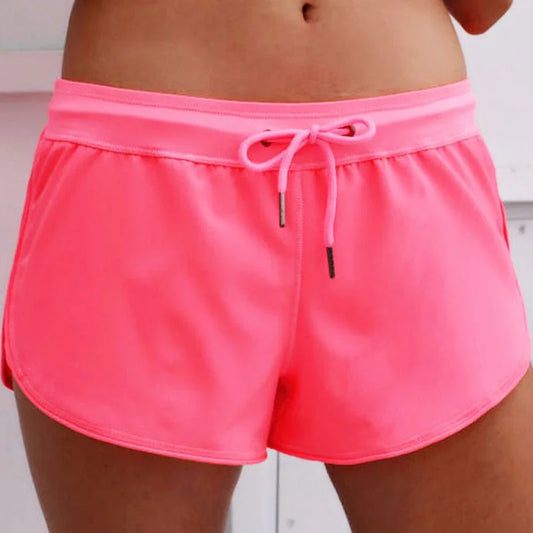 Short de sport à taille élastique - rose / s