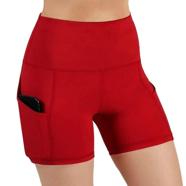 Short de sport avec poche - rouge / s