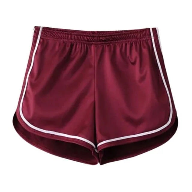 Short de sport brillant - bourgogne / s