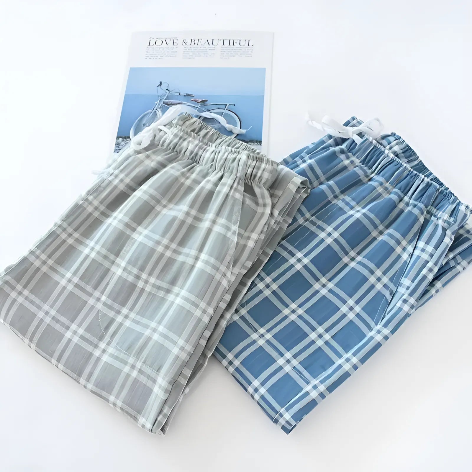  Shorts de sommeil à carreaux