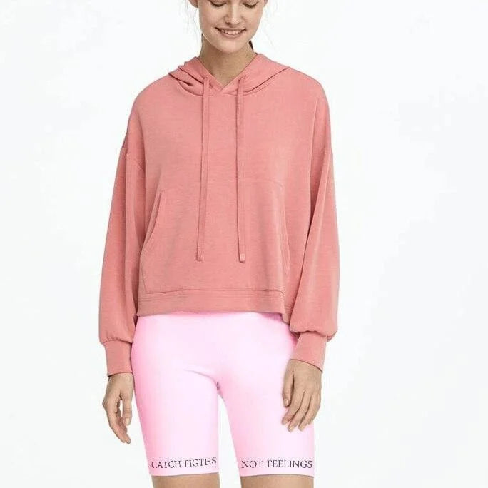 Shorts de sport avec des lettres - rose / s