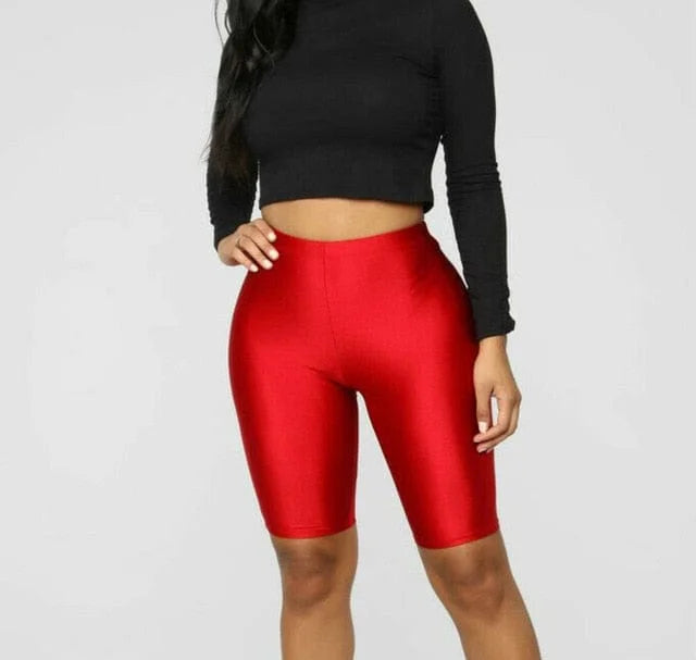 Shorts de sport brillants - rouge / s