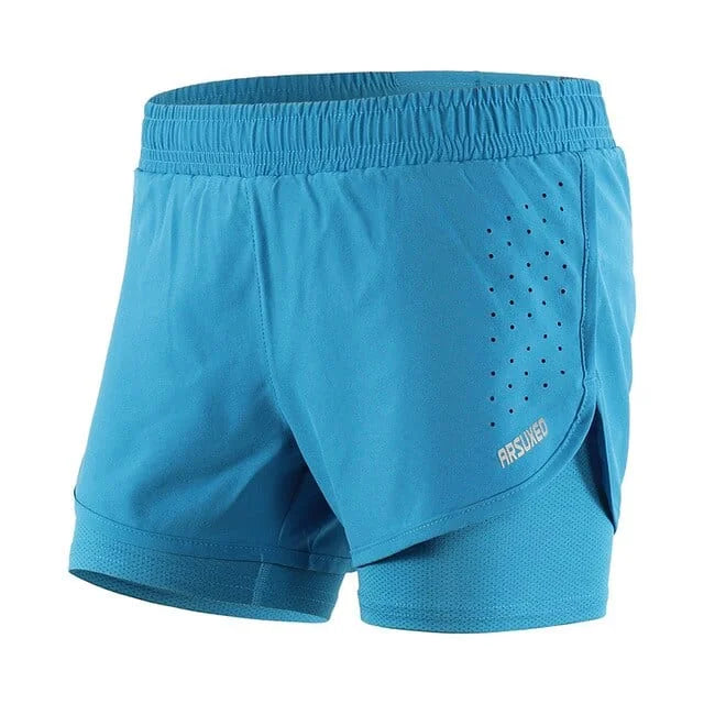 Shorts de sport moulants - bleu / xs