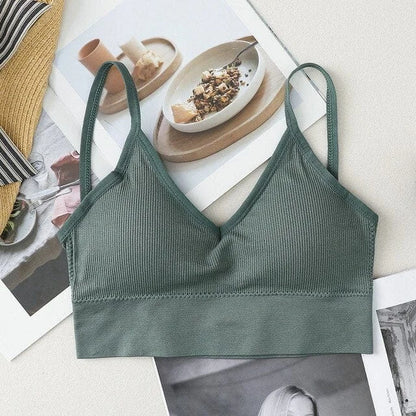 Soutien-gorge avec un dos abaissé - vert / s/m