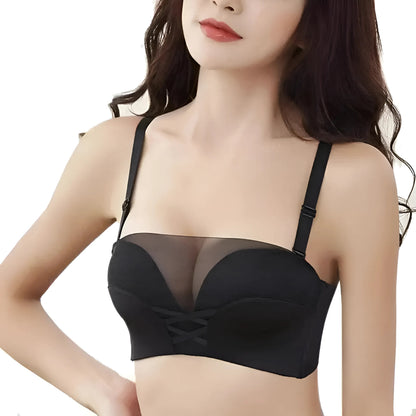  Soutien-gorge Bardot avec détails en mesh