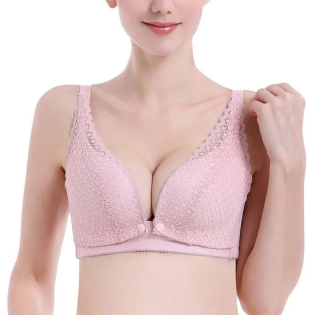 Soutien-gorge d’allaitement en dentelle - rose / 90c