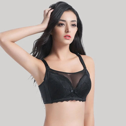 Soutien-gorge d’allaitement en maille et dentelle