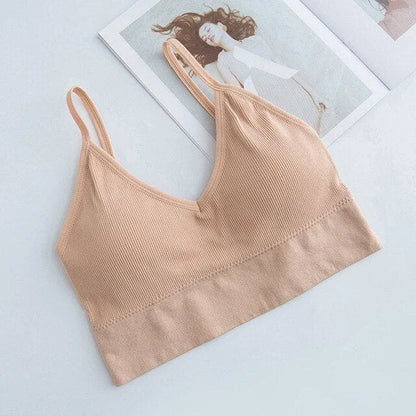 Soutien-gorge de sport à fines bretelles - beige / universel