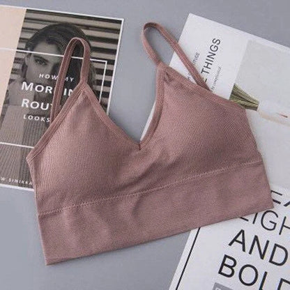 Soutien-gorge de sport à fines bretelles - rose foncé / universel