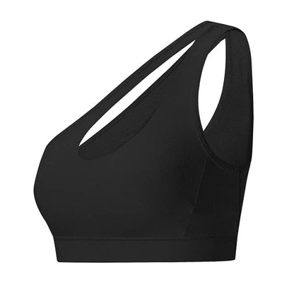 Soutien-gorge de sport asymétrique - noir / s