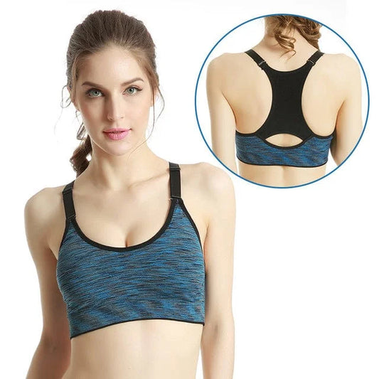 Soutien-gorge de sport respirant - bleu marine / s