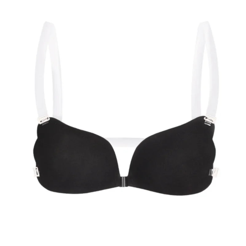 Soutien-gorge découpé avec bretelles transparentes