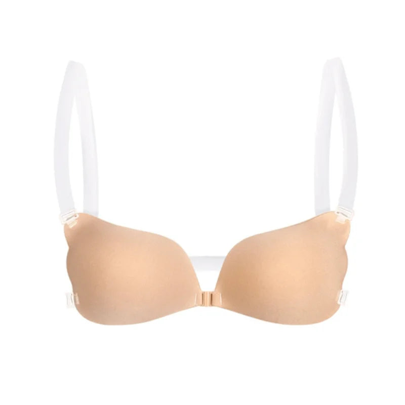 Soutien-gorge découpé avec bretelles transparentes