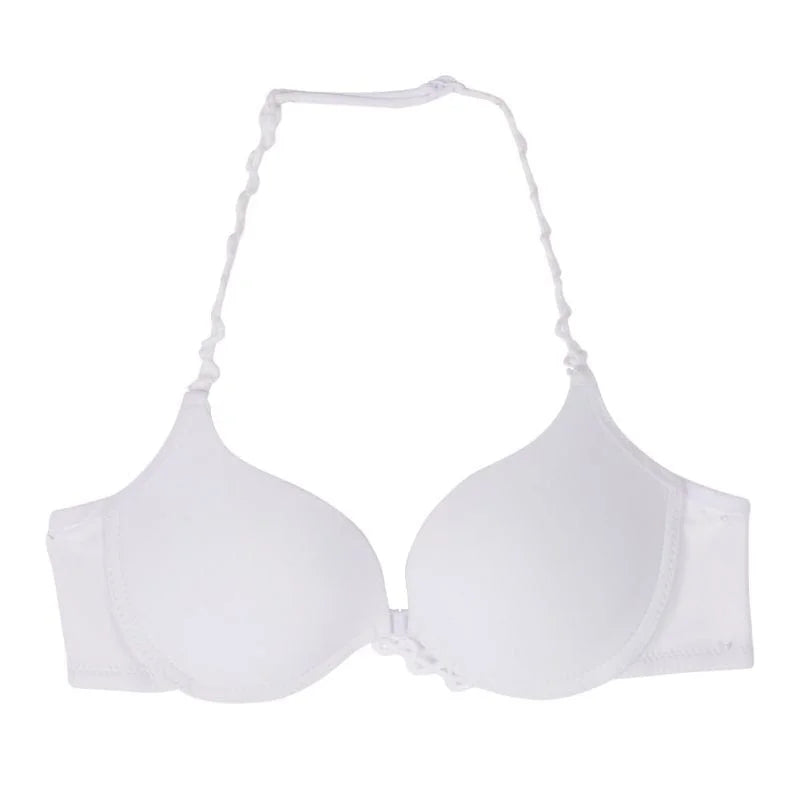 Soutien-gorge en dentelle à fermeture avant - blanc / 85b