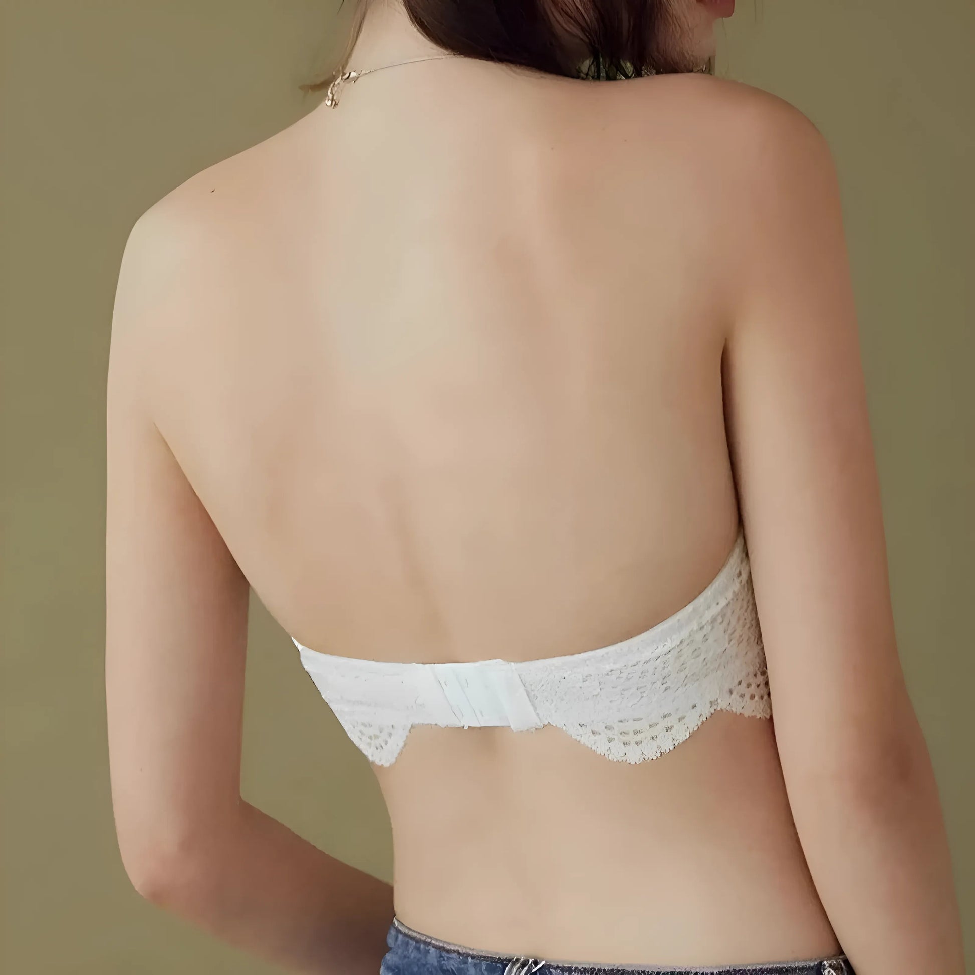  Soutien-gorge en dentelle bandeau sans bretelles