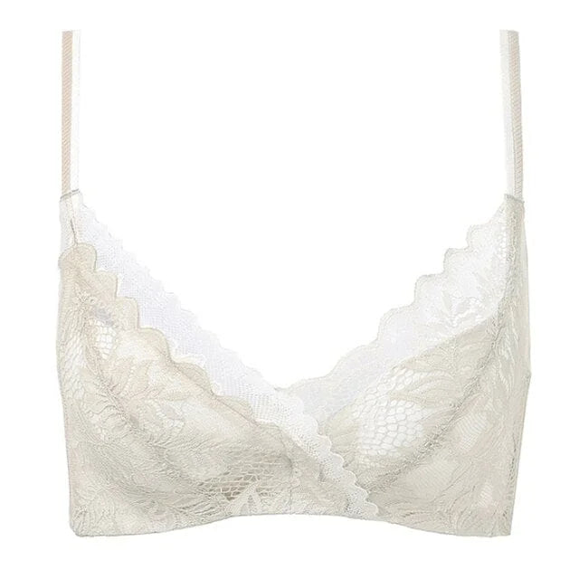 Soutien-gorge en dentelle bralette - blanc / s