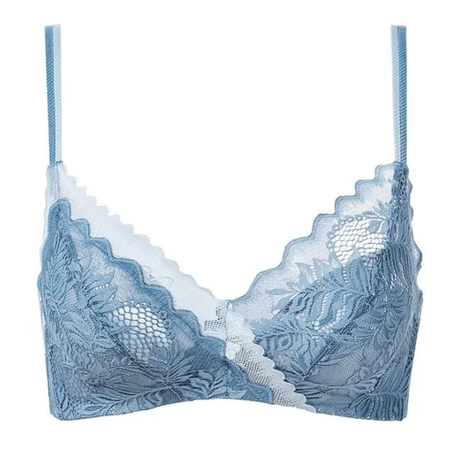 Soutien-gorge en dentelle bralette - bleu / s