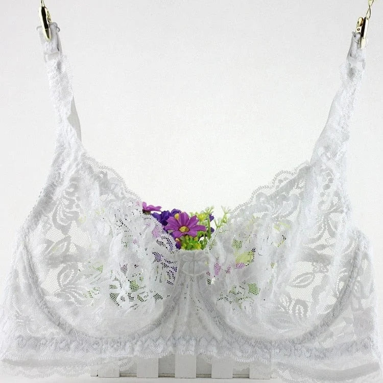 Soutien-gorge en dentelle classique - blanc / 90b