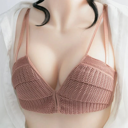 Soutien-gorge en dentelle décorative - beige / 85a