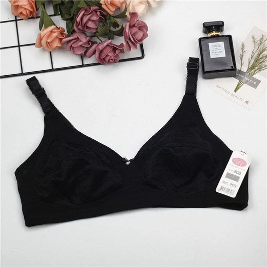 Soutien-gorge en dentelle douce - noir / 95b