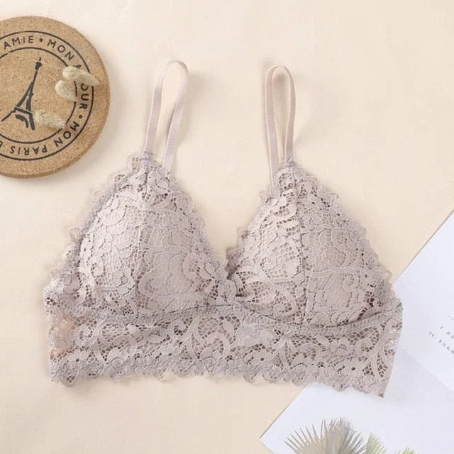 Soutien-gorge en dentelle universel - beige / universel