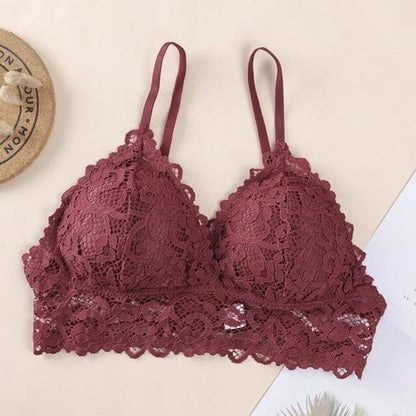 Soutien-gorge en dentelle universel - rouge / universel