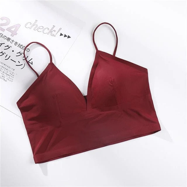 Soutien-gorge lisse avec des bonnets bas - bourgogne / universel