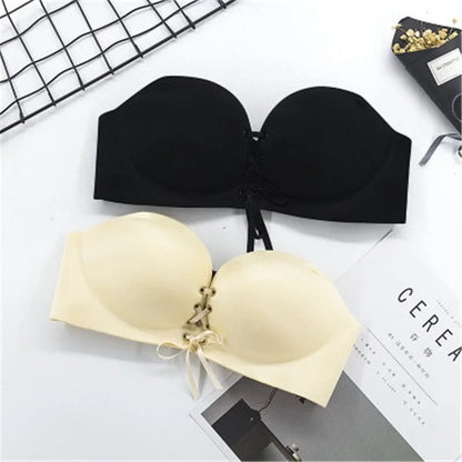 Soutien-gorge push-up avec cordon de serrage et bretelles amovibles