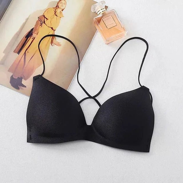 Soutien-gorge push-up avec des bretelles - noir / universel