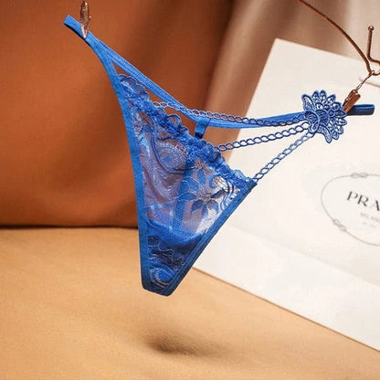 String en dentelle transparente - bleu / universel