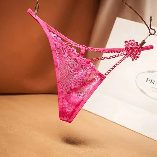 String en dentelle transparente - rose / universel