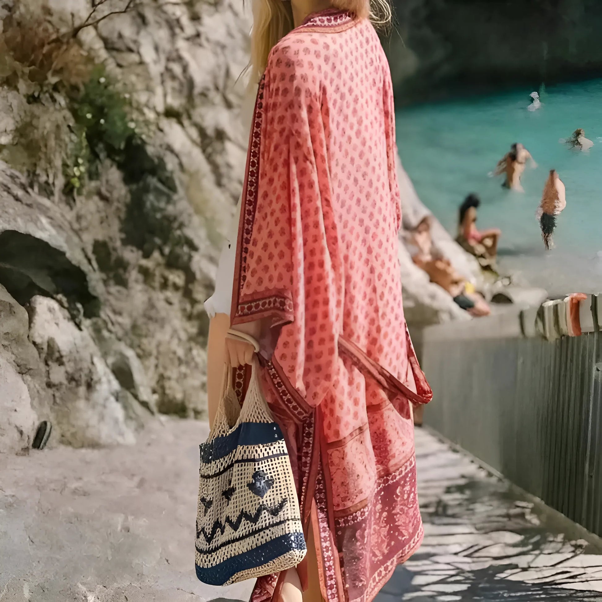  Style de plage vintage kimono
