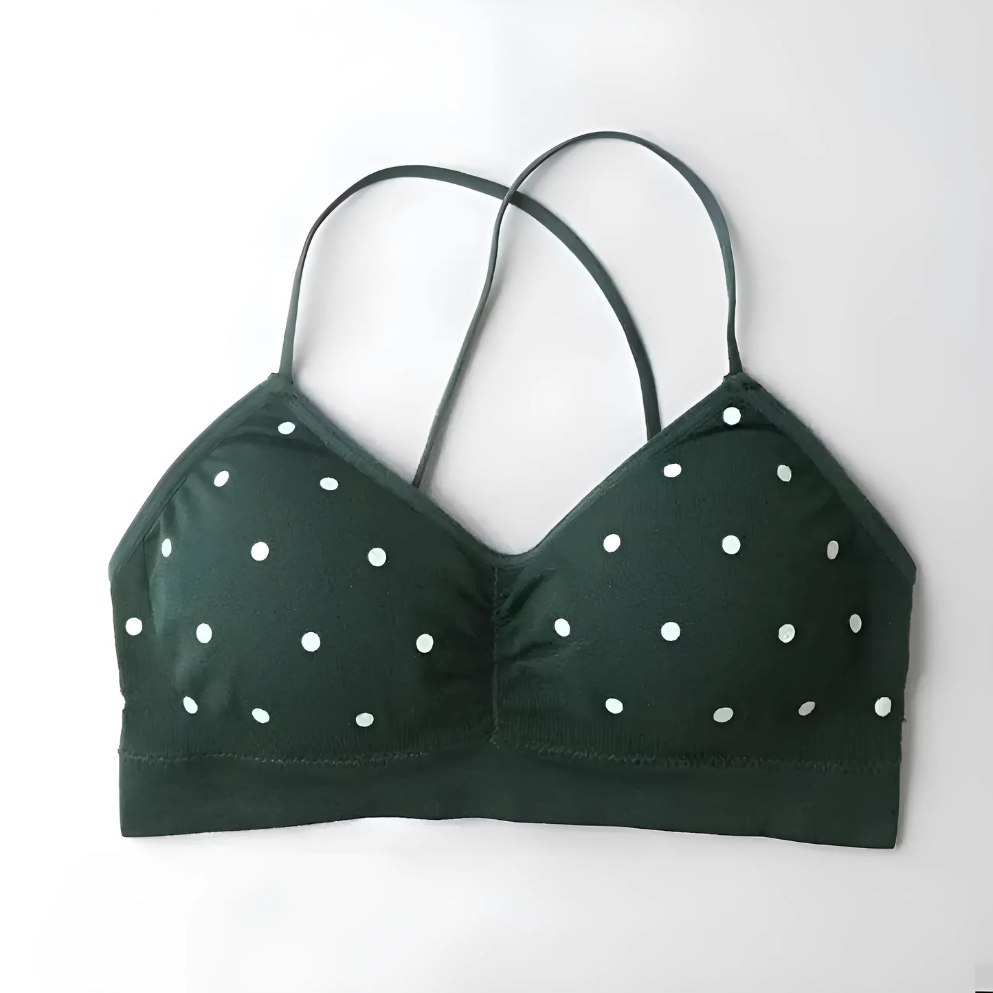 Vert Bralette à pois