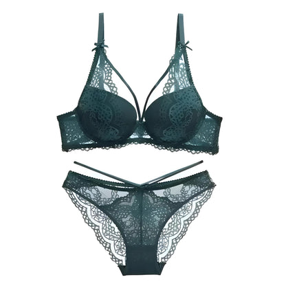 Vert Ensemble de lingerie en dentelle